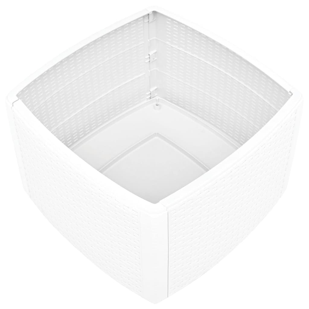 Beistelltisch Weiss 54×54×36,5 cm Kunststoff